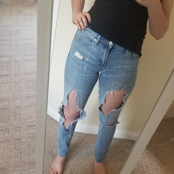 gap 1969 straight leg ripped jeans - Picture 2 of 2